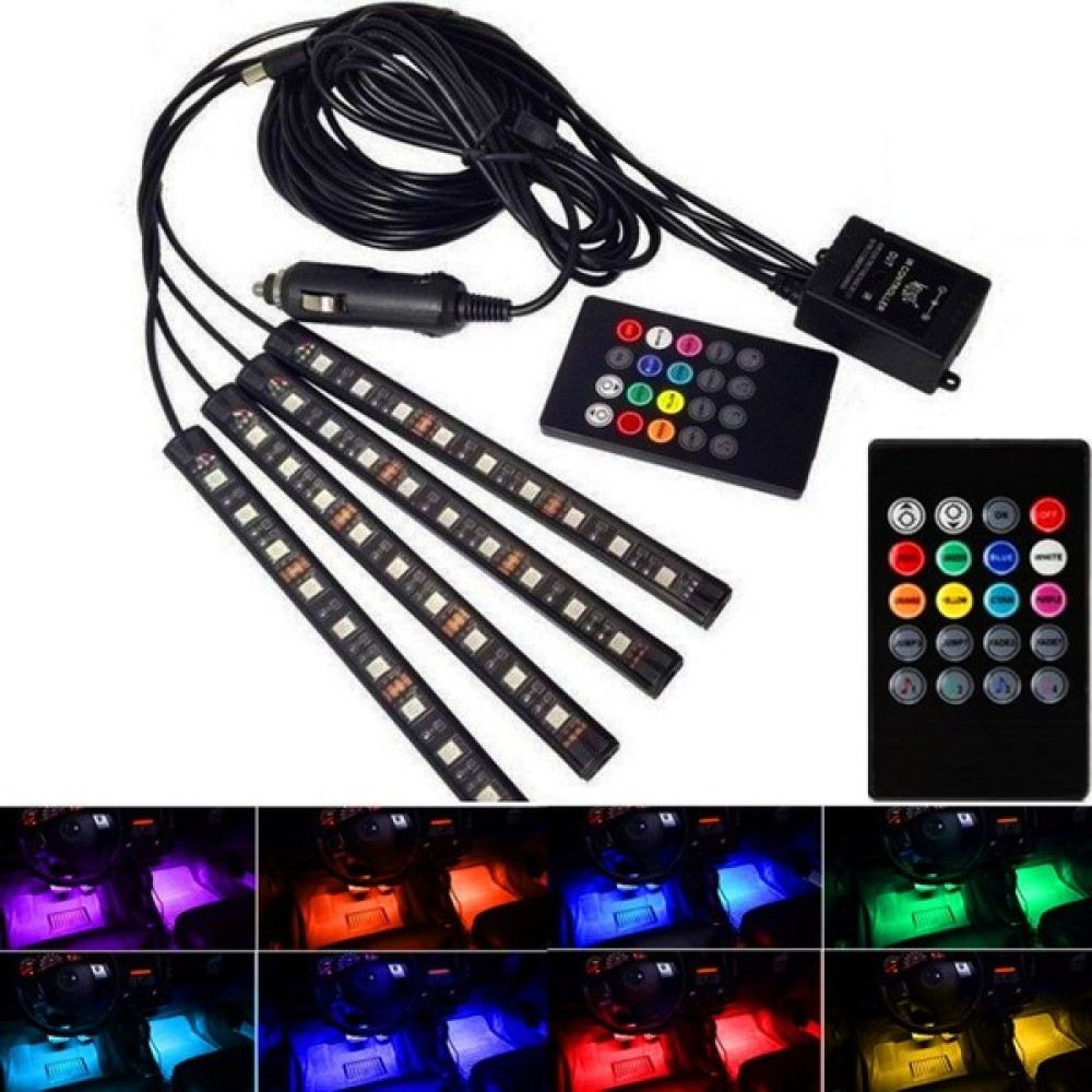 Auto Ampulance Araç Içi Ayak Altı LED Kumandalı Sese Duyarlı 12'li - Rgb Auto Ampulance Motorsiklet Lambaları Fiyatı