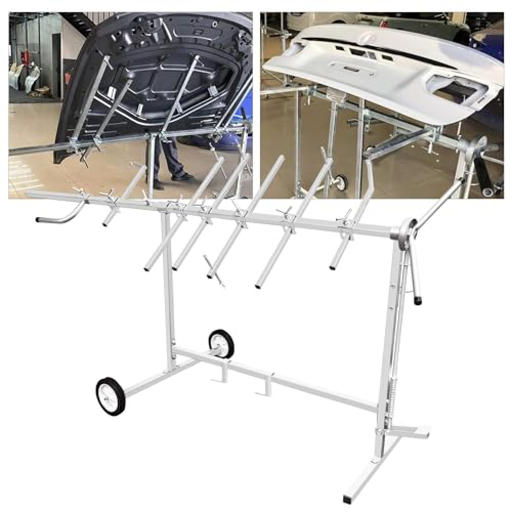 Auto Body Paint Stand, 360° Rotatable Heavy Duty Car Body Paint Rack Panel Tree Panel Holder, Universal Rotating Parts Working Stand for Automotive Bumpers Fenders Doors Hoods Works