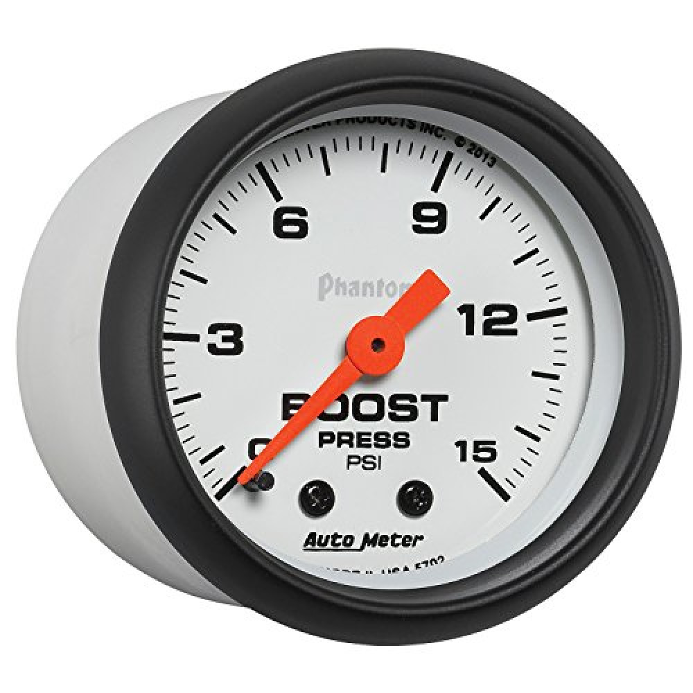 Auto Meter (5702) Phantom 2-1/16" 0-15 PSI Mechanical Boost Gauge
