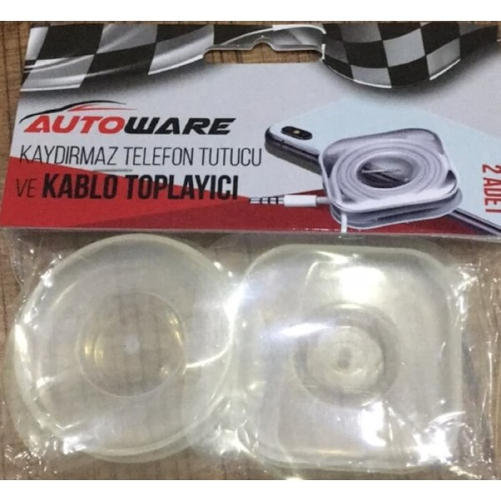 Auto Ware Kaydırmaz Telefon Tutucu ve Kablo Toplayıcı - Beyaz Şeffaf Cep Telefonu Tutucu Fiyatı