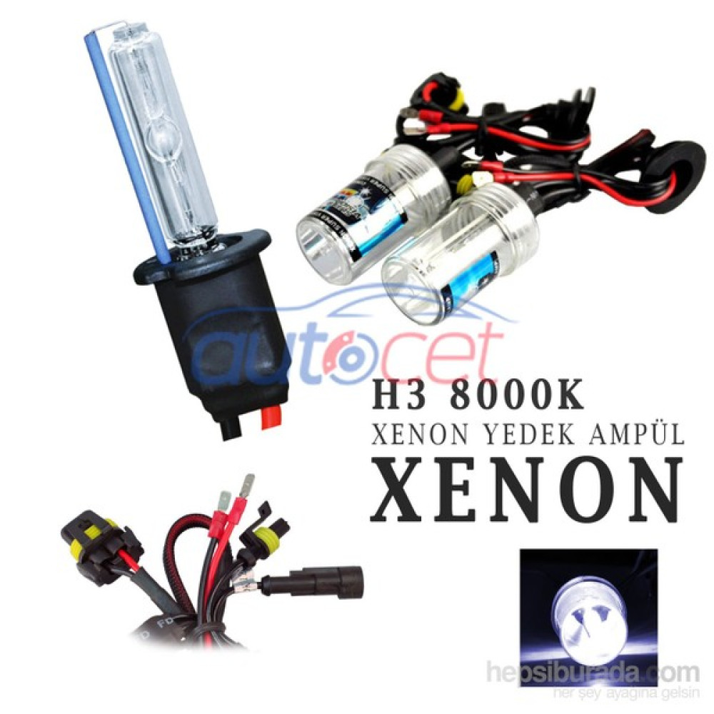 AutoCet H3 8000K Xenon Yedek Ampulü 2924a Oto Boyaları Fiyatı