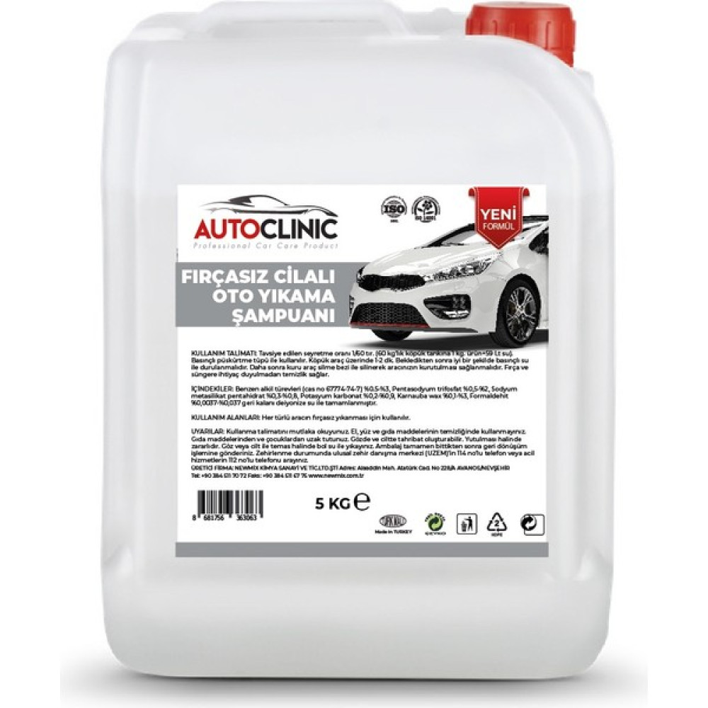 Autoclınıc 5kg Fırçasız Cilalı Oto Yıkama Şampuanı Oto Yıkama Ürünleri Fiyatı