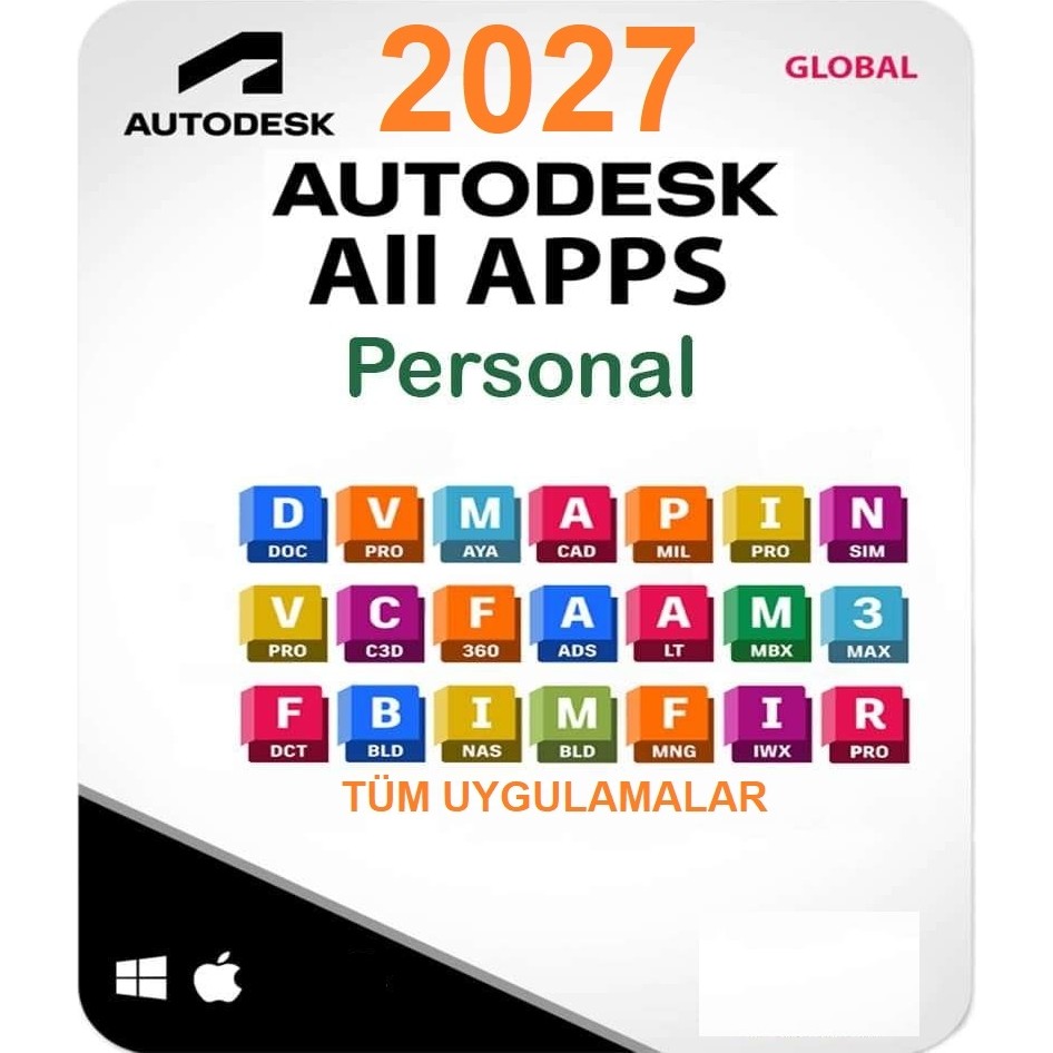 Autodesk Apps 2027 Tüm Uygulamalar (Windows/mac) - 1 Kullanıcı 3 Yıl Diğer Fiyatı