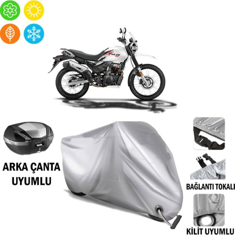 Autoes Hero Xpulse 200 Branda Motosiklet Brandası Arka Çanta Bağlantı ve Kilit Uyumlu Motorsiklet Brandaları Fiyatı