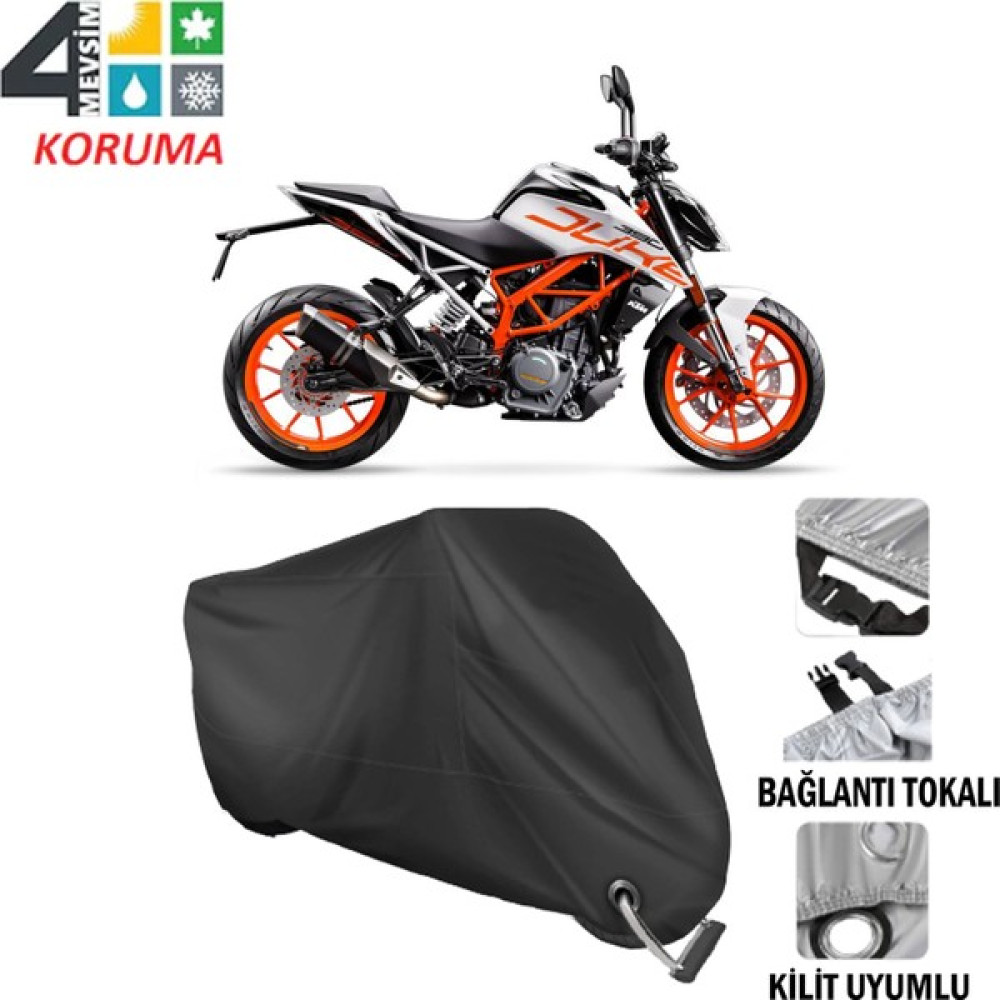 AUTOES Ktm 390 Duke Branda Motosiklet Brandası Bağlantı ve Kilit Uyumlu Siyah Motorsiklet Brandaları Fiyatı