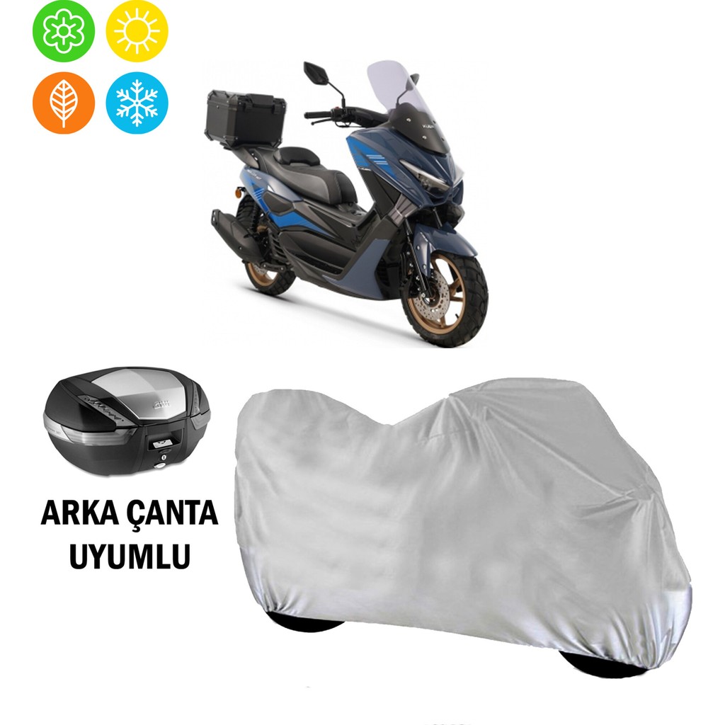 AUTOES Küba Newcity 125 Branda Motosiklet Brandası Arka Çanta Uyumlu Motorsiklet Brandaları Fiyatı
