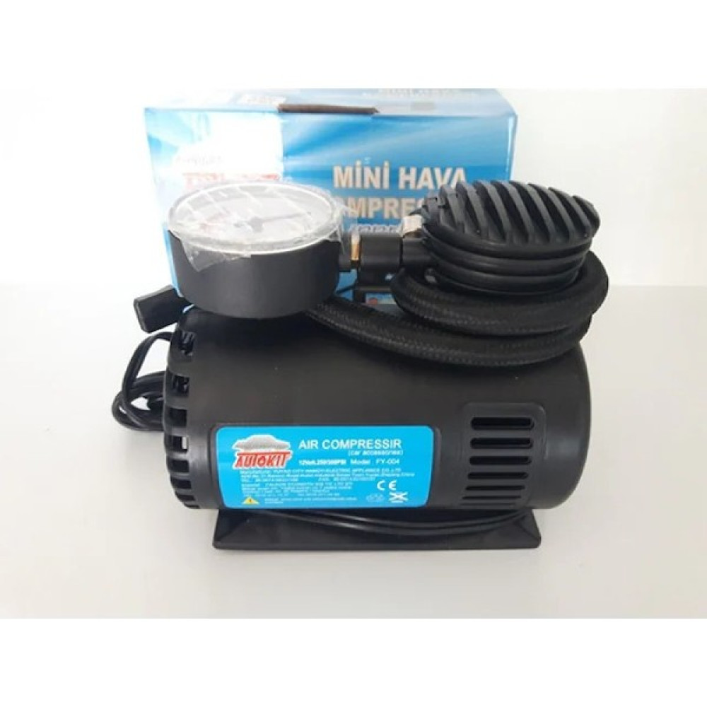 Autokit Oto Araç Mini Kompresör Hava Kompresörü 12 V 250 Psı Hava Kompresörü Fiyatı