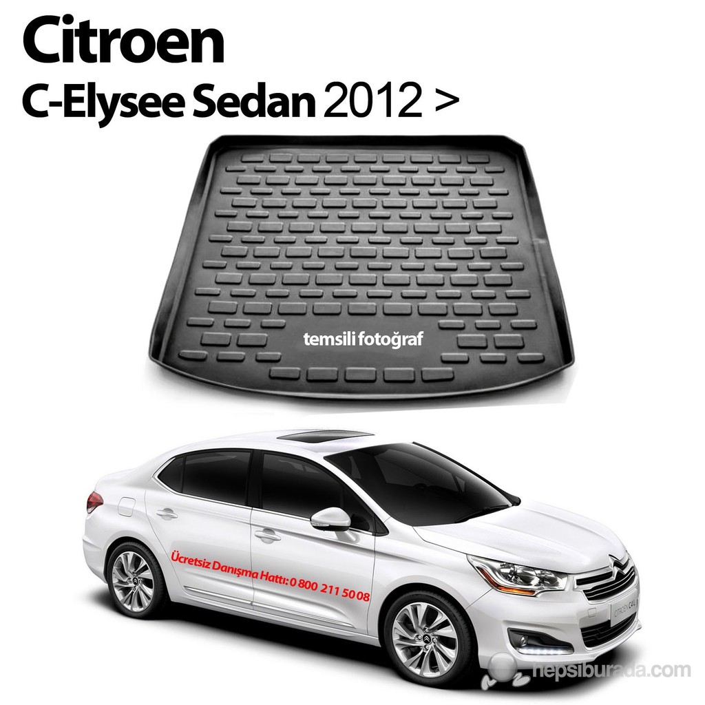 Automix Citroen C-Elysee Sedan Bagaj Havuzu Paspası 2012-> Sonrası Araca Özel Paspaslar Fiyatı