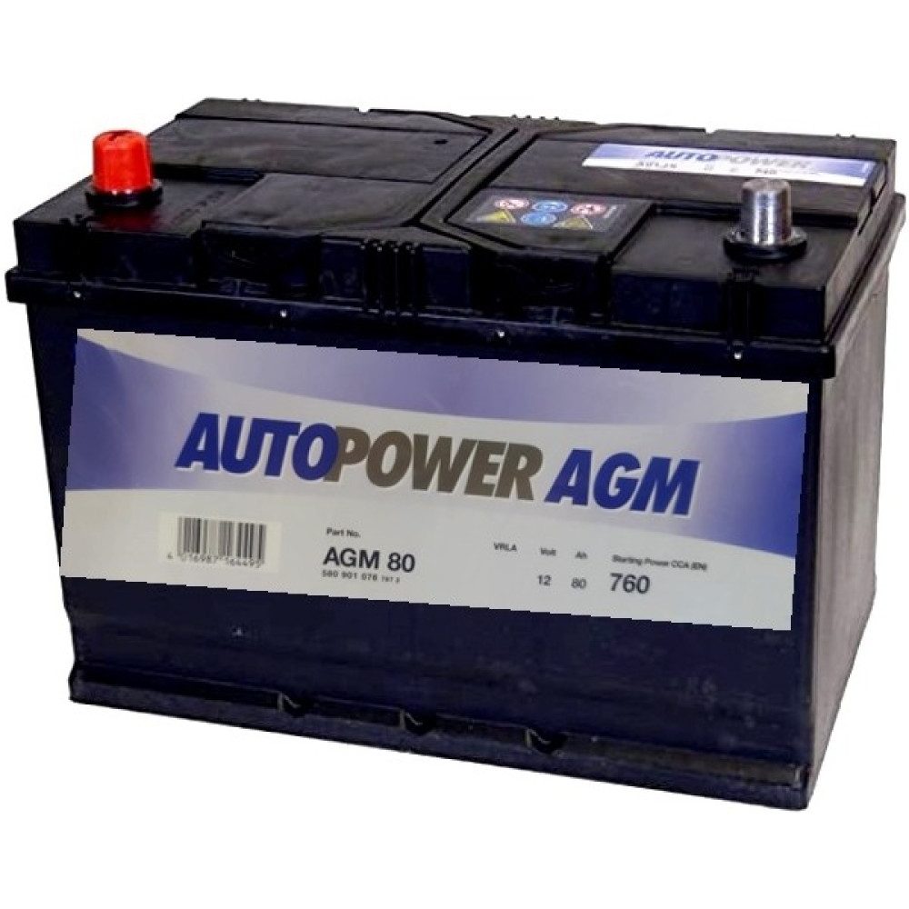 Autopower 80 Amper Agm Akü Start Stop Jel Akü Akü Takviye Kablosu Fiyatı