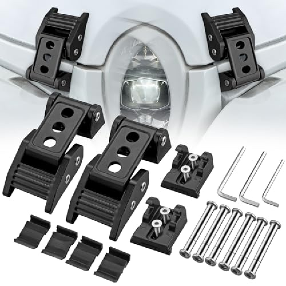 AUTOUTLET Wrangler Hood Latch Lock Catch Kit, Aluminum Alloy Hood Latch with Rust-Resistant Coating for Jeep Wrangler JK/JKU 2007-2017 & JL/JLU 2018-2022 & Jeep Gladiator JT 2020+