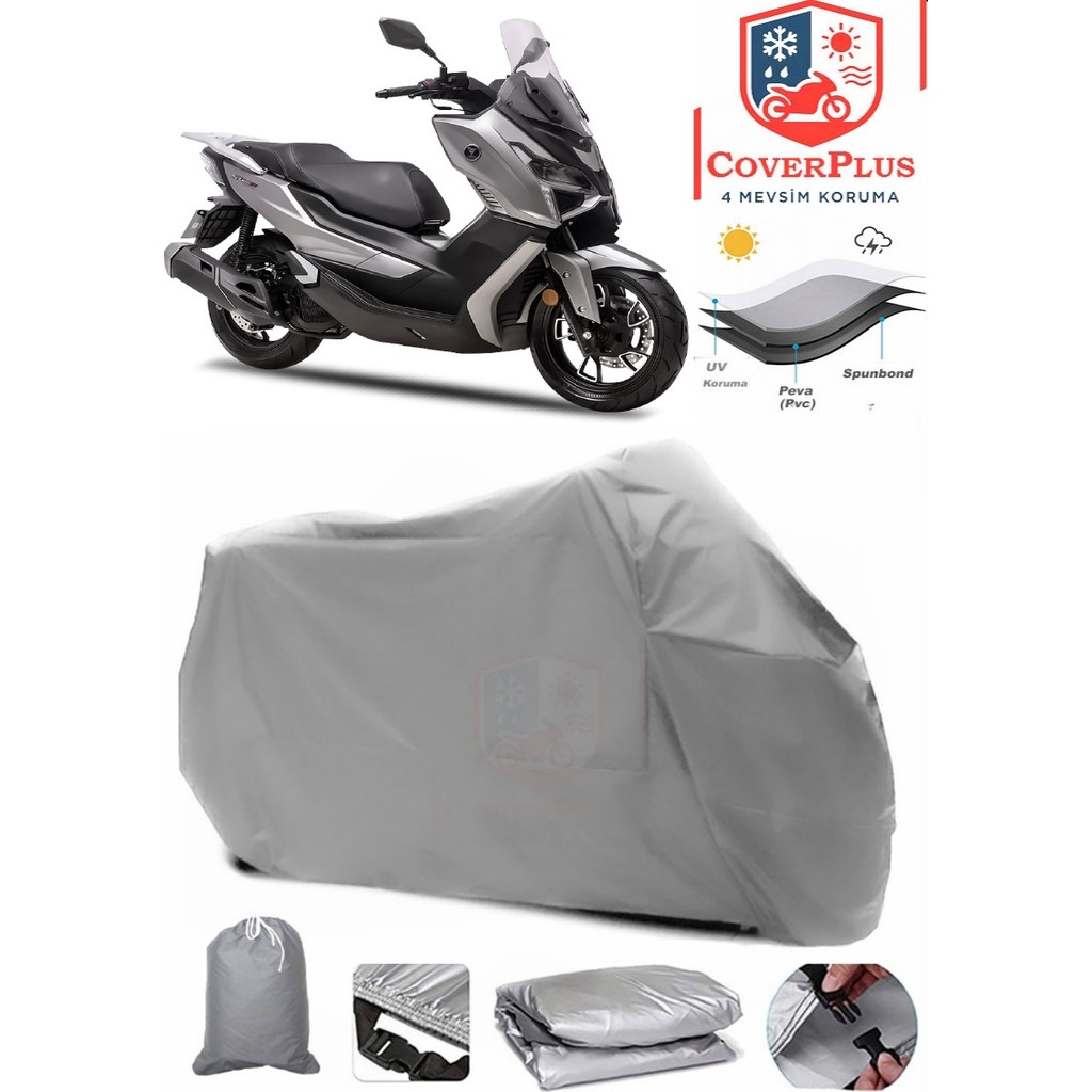Autozel Voge Sr1 Motor Brandası Gri Motorsiket Brandası Motor Örtüsü Çadır Su Geçirmez Motosiklet Kılıfı Motor Brandası - Gri- Arka Çanta UYUMSUZ Motorsiklet Brandaları Fiyatı
