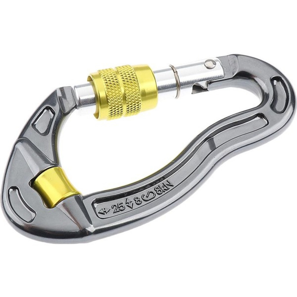 Aututer 25KN Vida Kilitleme Kaya Tırmanışı Ağacı Oyma Alüminyum Karabina / Karabiner Gümüş Sarı (Yurt Dışından) Tırmanış Malzemeleri Fiyatı