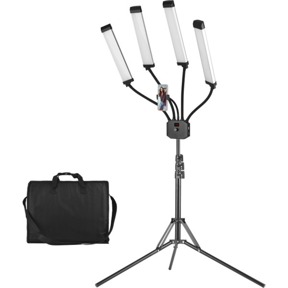 Auvcamera Esnek 4-Arms LED Video Işığı Fotoğraf Dolgu Işığı 3200K-5600K (Yurt Dışından) - Siyah Video Kamera Aksesuarları Fiyatı