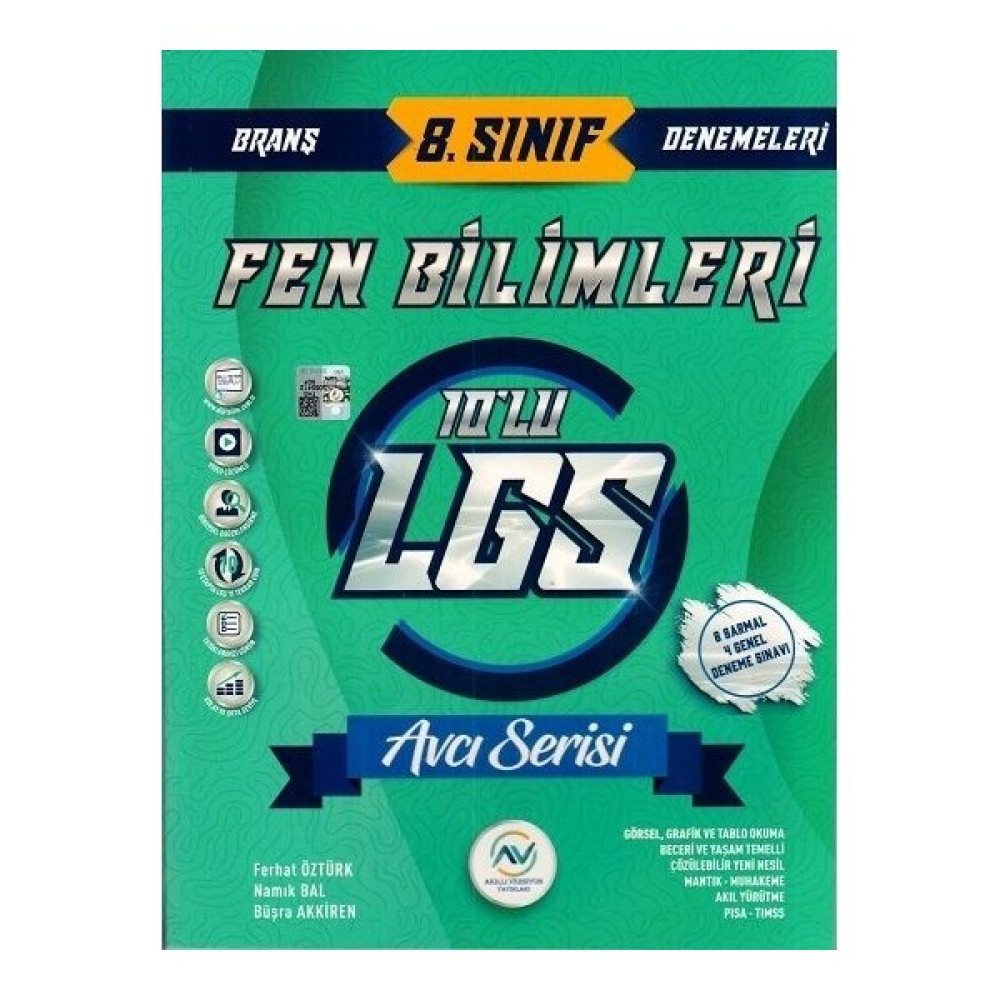 Av Akıllı Versiyon Yayınları 8. Sınıf LGS Fen Bilimleri 10 lu Deneme - Ferhat Öztürk Kaynak Kitapları Fiyatı