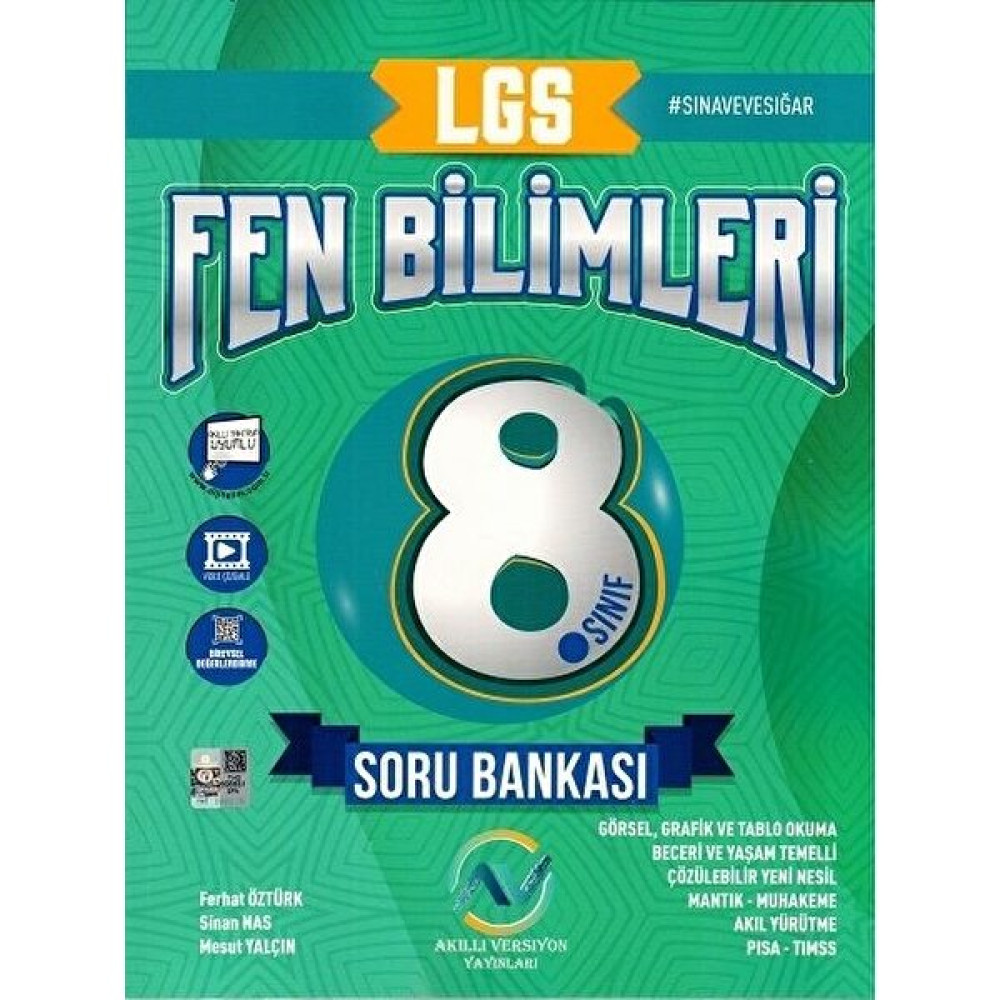 Av Akıllı Versiyon Yayınları 8. Sınıf LGS Fen Bilimleri Soru Bankası - Ferhat Öztürk Ders Sınav Kitapları Fiyatı