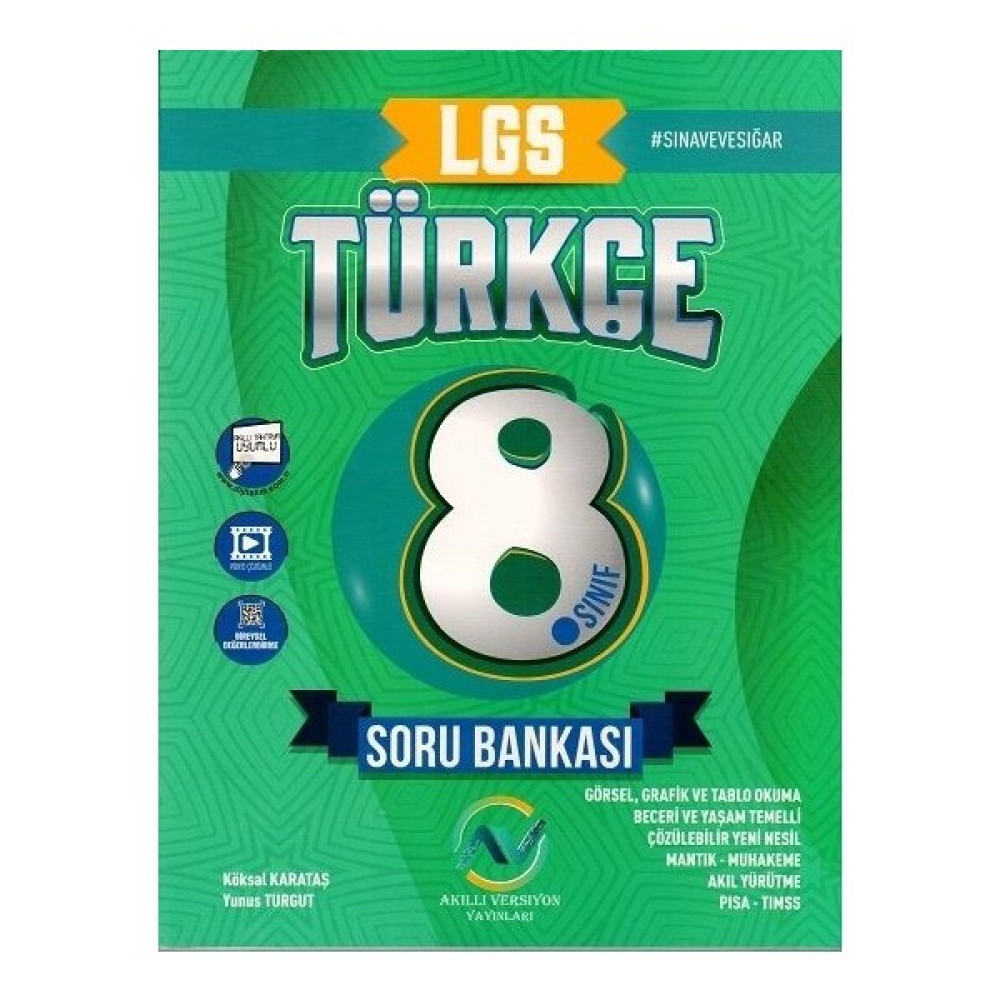Av Akıllı Versiyon Yayınları 8. Sınıf LGS Türkçe Soru Bankası - Köksal Karataş Ders Sınav Kitapları Fiyatı