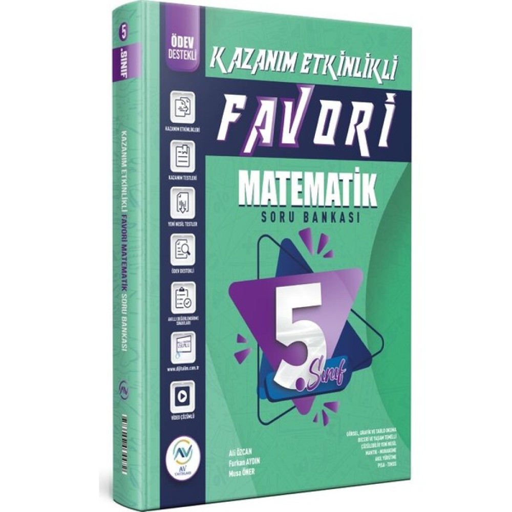 Av Yayınları 5. Sınıf Matematik Favori Serisi Kazanım Etkinlikli Soru Bankası Kaynak Kitapları Fiyatı