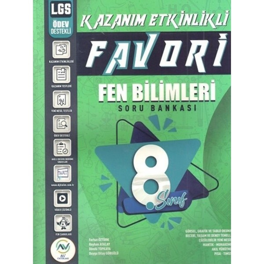 Av Yayınları 8. Sınıf Fen Bilimleri Favori Serisi Kazanım Etkinlikli Soru Bankası Kaynak Kitapları Fiyatı