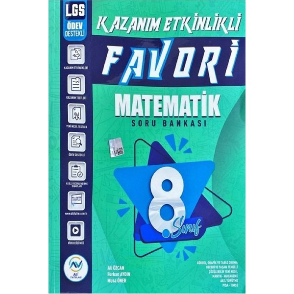 Av Yayınları Akıllı Versiyon Yayınları 8. Sınıf LGS Matematik Favori Kazanım Etkinlikli Soru Bankası Kaynak Kitapları Fiyatı