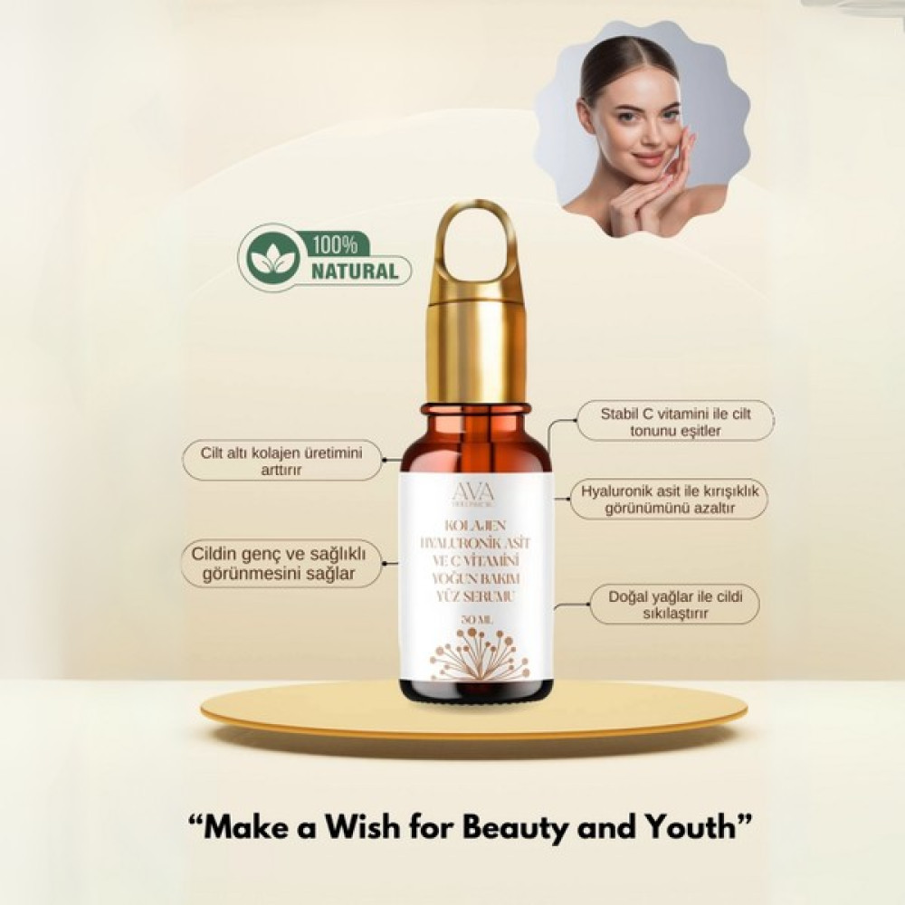 Ava Bio Cosmetics Kolajen Peptit+ Hyaluronik Asit + Vit C Yoğun Bakım Yüz Serumu Oto Boyaları Fiyatı