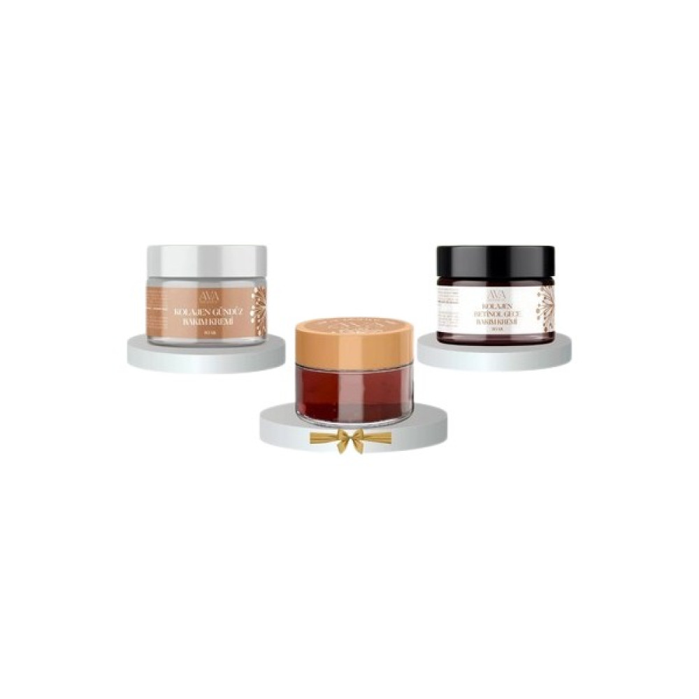 Ava Bio Cosmetics Kolajen Peptit - Retinol - Hyaluronik Asit Doğal Bakım Seti Oto Boyaları Fiyatı