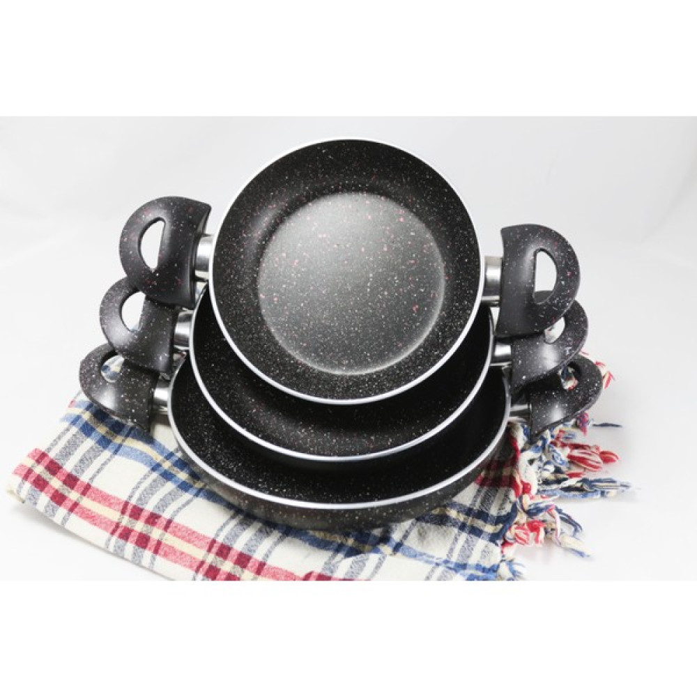 Avangarda Granit 18-20-22 3'lü Sahan Seti 3 mm - 18-20-22 CM - Siyah Tavalar Fiyatı