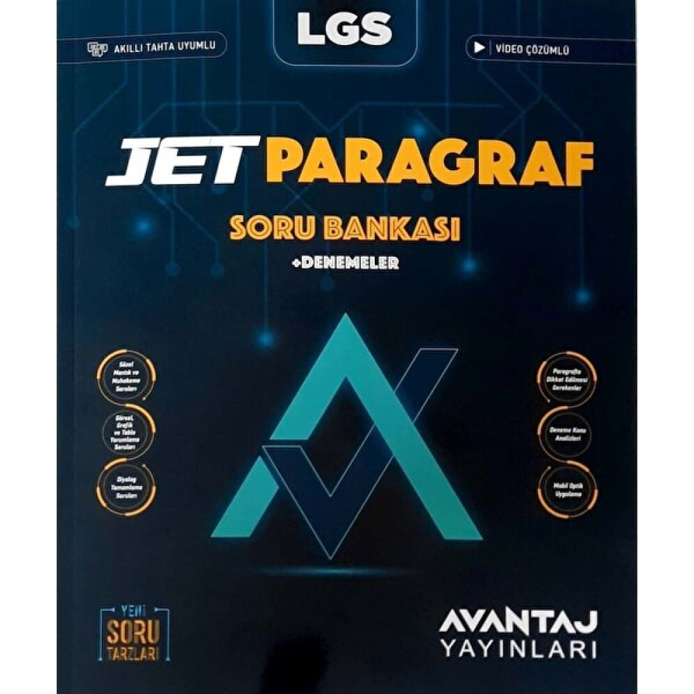 Avantaj Yayınları 8. Sınıf LGS Jet Paragraf Soru Bankası Deneme Ders Sınav Kitapları Fiyatı