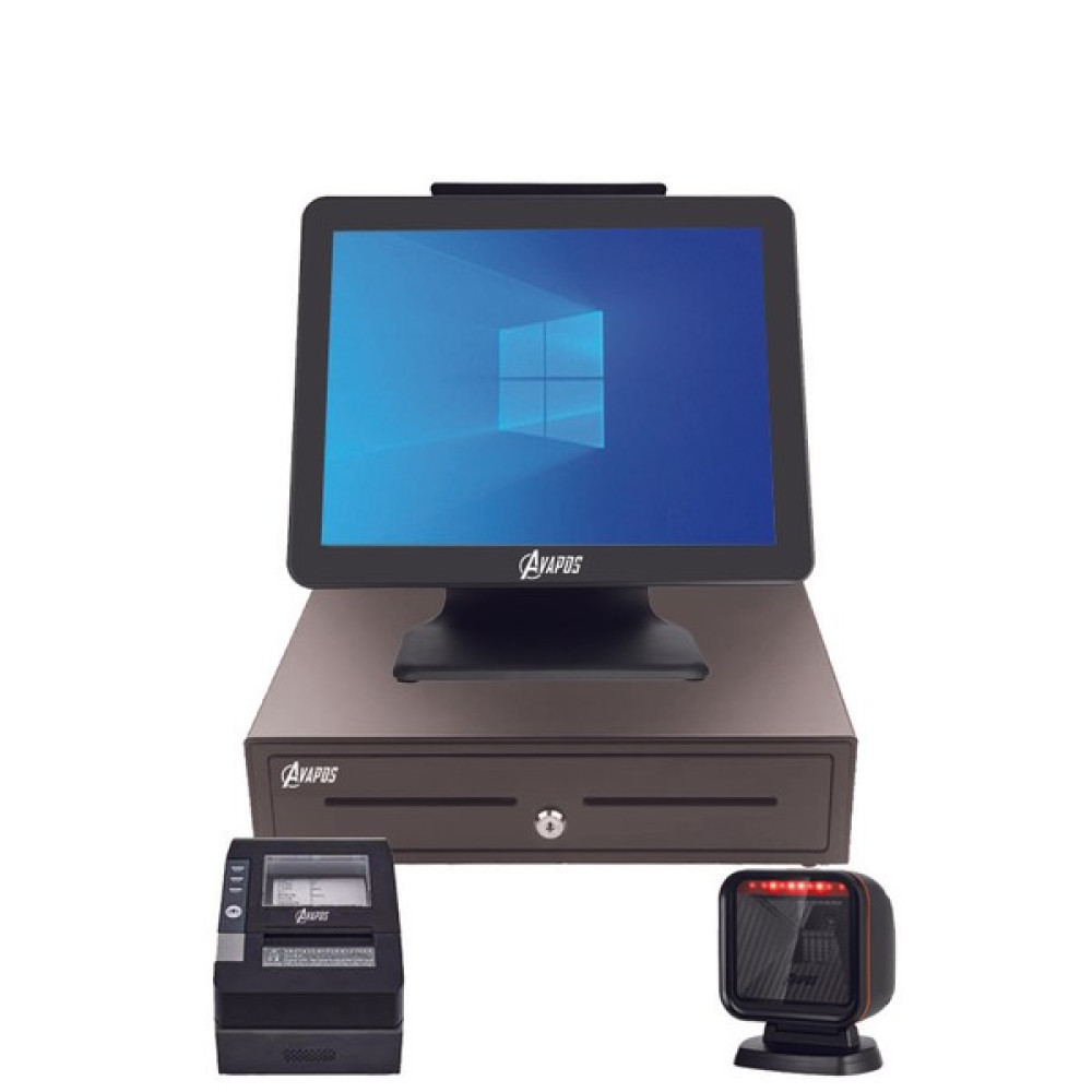 Avapos DM3008SET Market Barkod Satış Sistemi ve Programı (Dokunmatik Pos Pc + Hızlı Satış Programı +Masa Tipi Barkod Okuyucu+Çekmece) - Siyah Yazıcılar Fiyatı