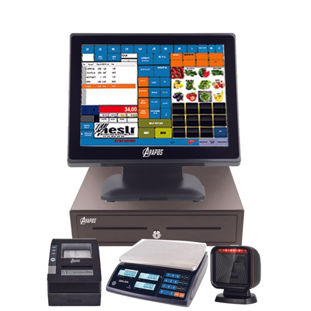 Avapos GM0903SET1 Market Barkod Satış Sistemi Terazili ve Programı Full (Dokunmatik Pos Pc + Hızlı Satış Programı + Terazi+Masa Tipi 2d Barkod Okuy... Yazıcılar Fiyatı