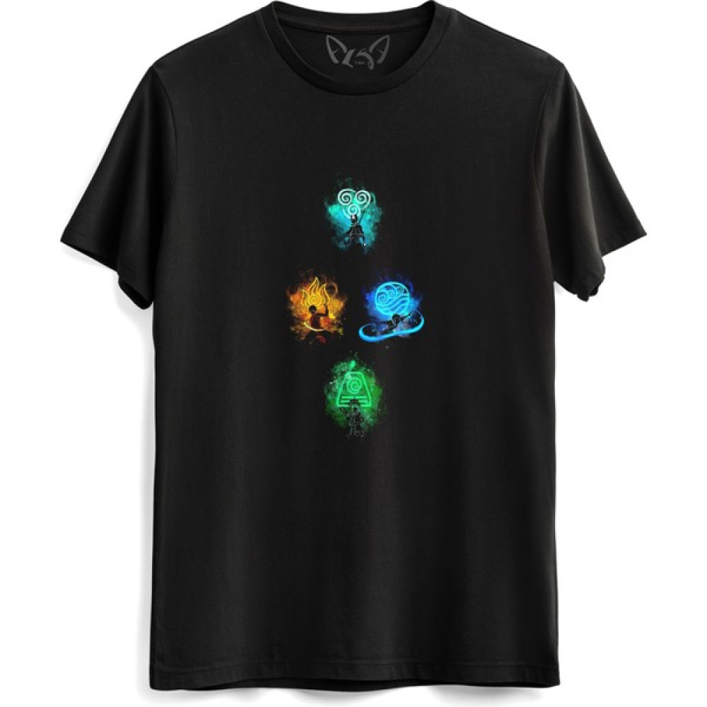Avatar The Last Airbender Anime Baskılı Siyah Tshirt Erkek Sweatshirt Fiyatı