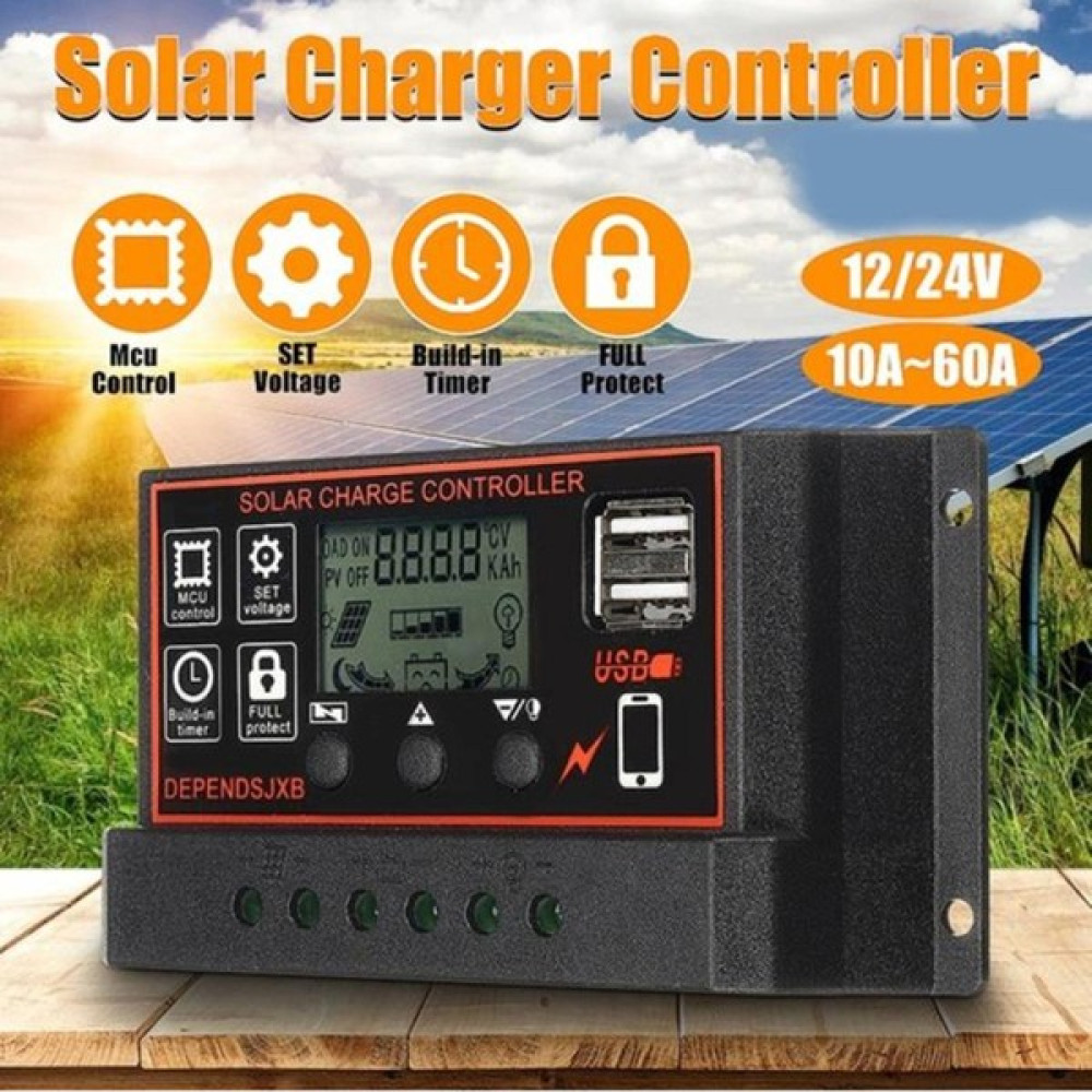 Avatarskyti 10A-60A Mppt 12V/24V Solar Şarj Kontrol Cihazı USB Çift Güneş Paneli Regülatörü (Yurt Dışından) Elektrikli El Aletleri Fiyatı