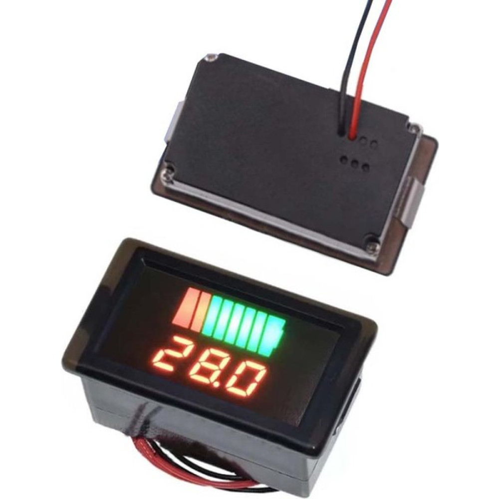 Avatarskyti Araba Aküsü Şarj Seviyesi Göstergesi Dc 12V 24V 36V 48V 60V 72V Lityum Pil Kapasitesi Ölçer Test Cihazı Ekran LED Test Cihazı Voltmetre... Elektrikli El Aletleri Fiyatı