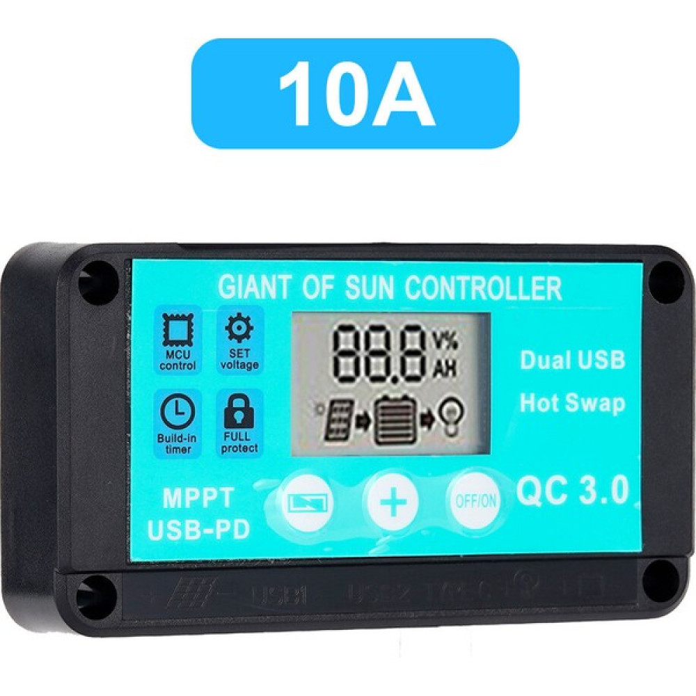 Avatarskyti 【ayak Koltuk】 Yüksek Verimli Mppt Güneş Kontrol Cihazı LCD Ekran 10/30/60/100A 12V 24V Dc Solar Şarj Kontrol Çıkışı Güneş Paneli (Yurt ... Elektrikli El Aletleri Fiyatı