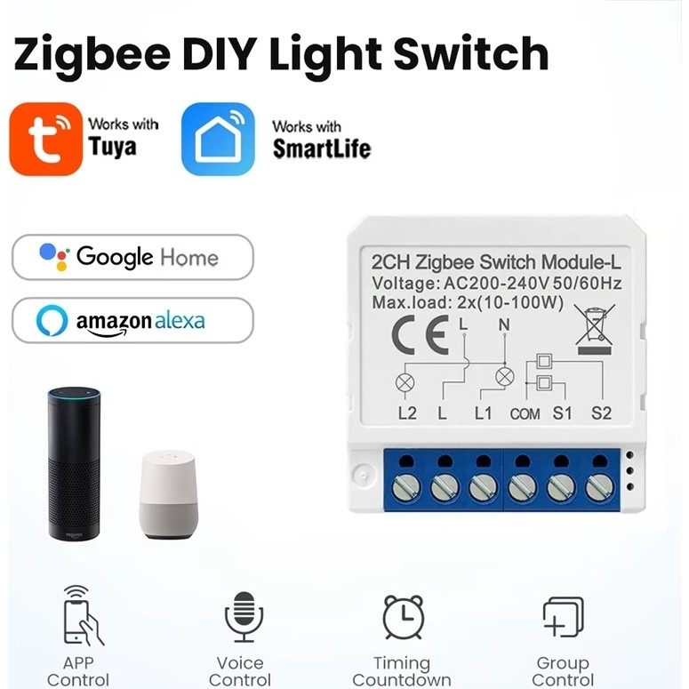 Avatto Tuya 2ch Zigbee Anahtar 2 Kanal Zigbee Röle Diğer Fiyatı
