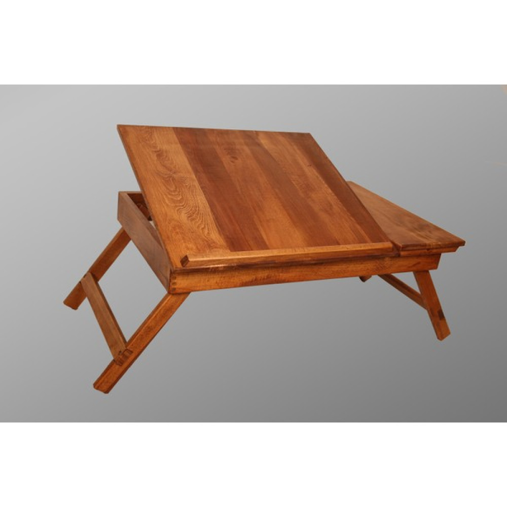 Avcı Ahşap Tasarım Kayın Ağacı Kutu Detaylı Katlanabilir Çok Amaçlı Ayarlanabilir Portatif Çalışma Masası - 71 x 47 x 31 cm - Ceviz Sehpa Fiyatı