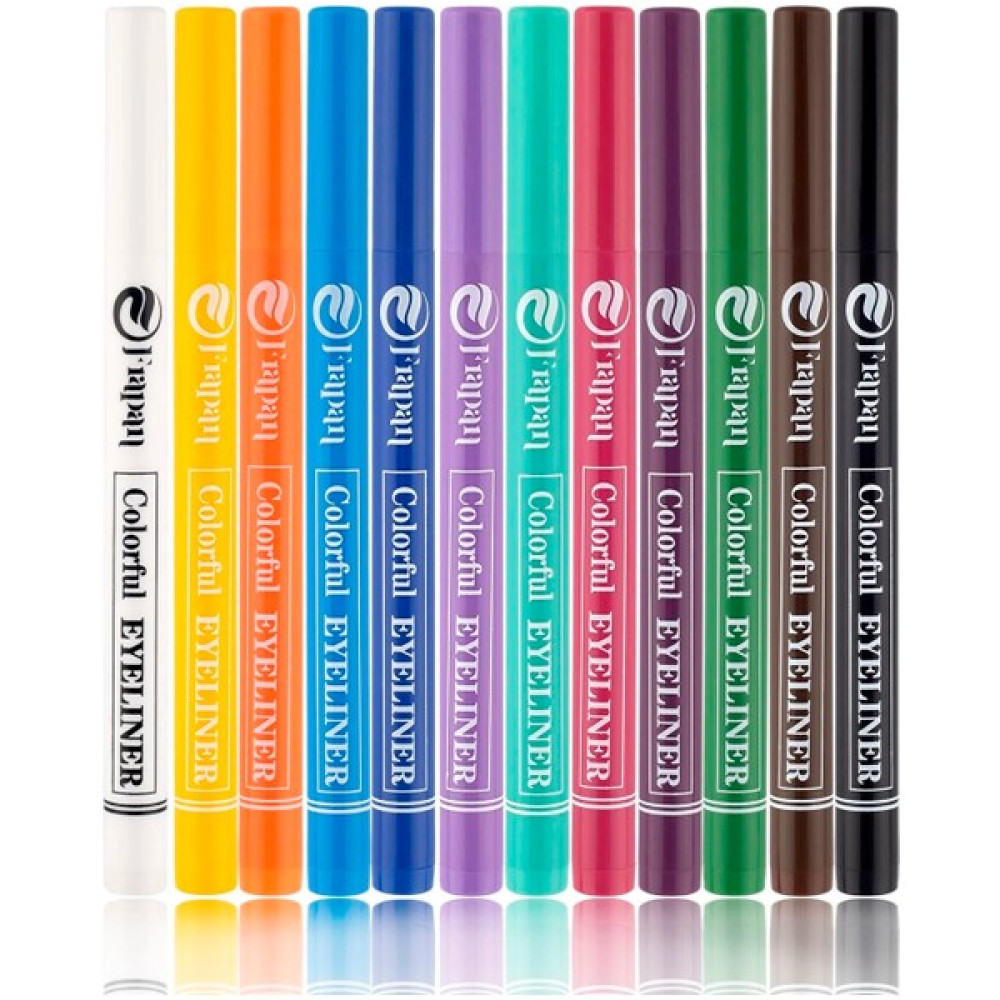 Avemor Frapan 12'li Kalem Eyeliner Seti - Renkli Eyeliner Fiyatı