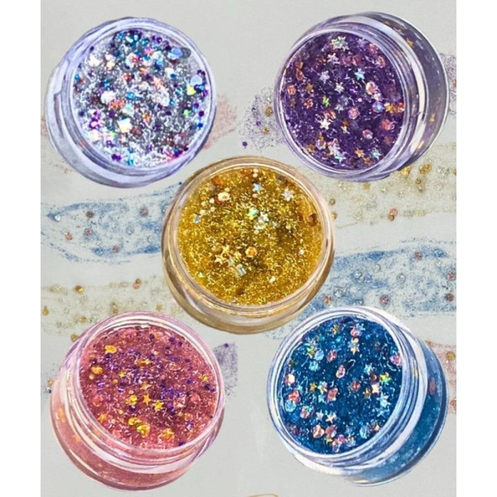 Avemor Glitter Jel Far Simli Jel Far 5'Li Set - Kahverengi Tonları Göz Farı Fiyatı