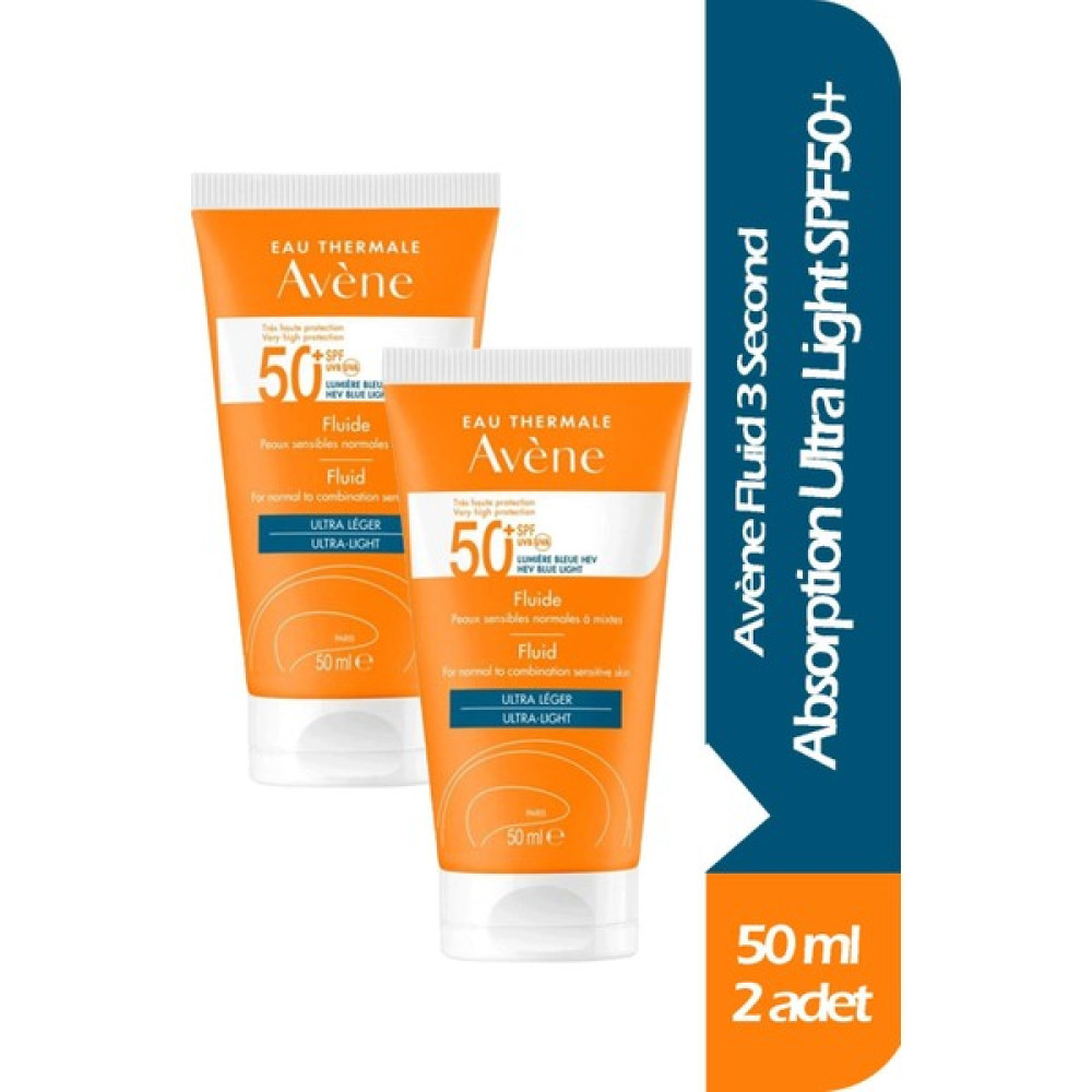 Avene Fluid 3 Second Absorption Ultra Light SPF50+ 2 Adet 50 ml Güneş Sonrası Kremler ve Losyonları Fiyatı