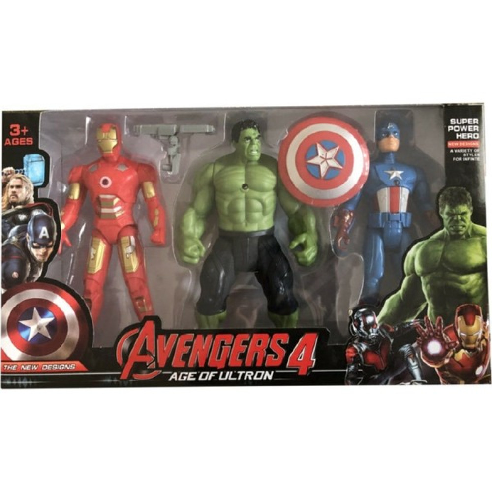 Avengers 4 Büyük Figür Seti 3'lü Hulk Captain America Ironman Oyuncak Fiyatı