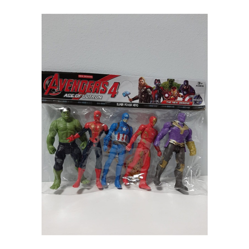 AVENGERS 5li Hulk - Spider-man - Captain America - Iron-man - Thanos Figürlü Yenilmezler Oyun Seti Aksiyon Figürleri Fiyatı