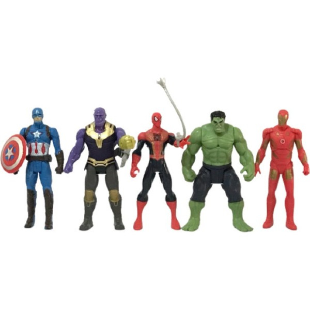 Avengers Kutulu Süper Kahramanlar 5'li Figür Set (Kaptan Amerika, Thanos, Spiderman, Hulk, Ironman) - Renkli Oyuncak Fiyatı