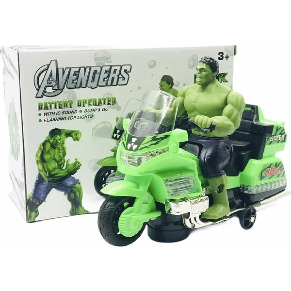 Avengers Motorlu Oyuncak Hulk Işıklı ve Sesli - Yeşil Oyuncak Fiyatı