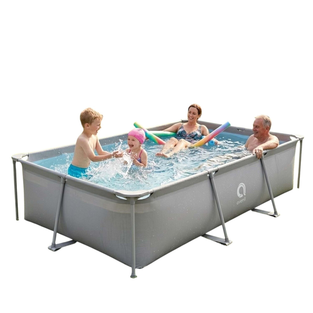 Avenli Dikdörtgen Prefabrik Havuz 300 cm x 207 cm x 66 cm (Gri) 17771 Diğer Fiyatı