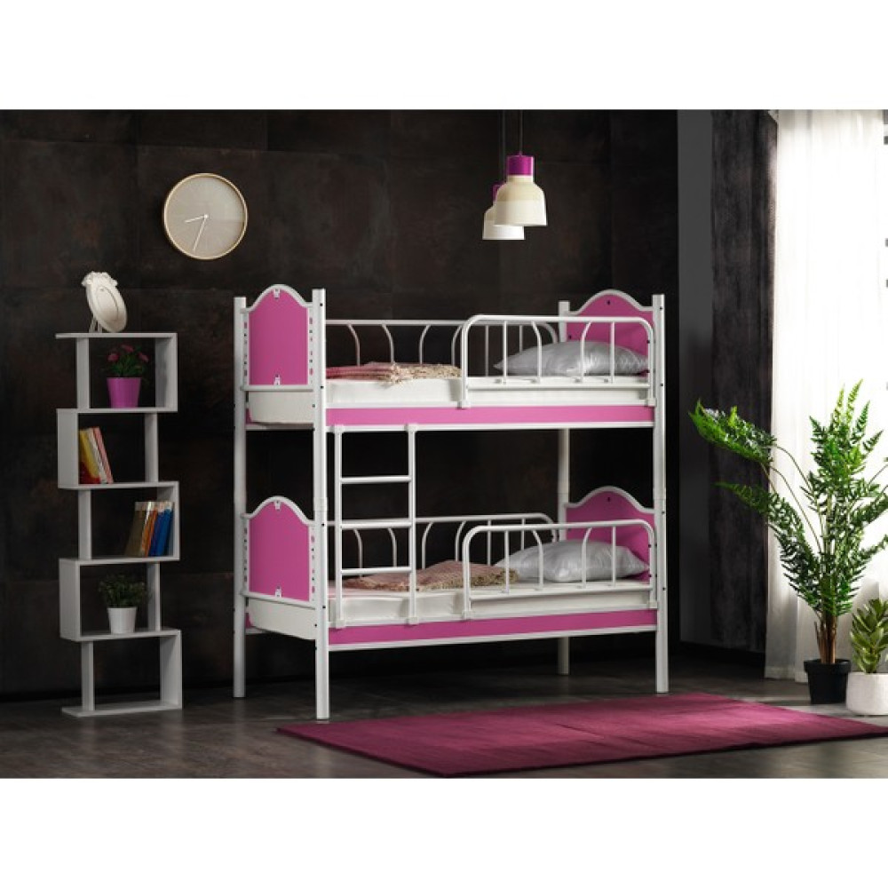 Avensis Inci Baby Tek Kişilik Ranza Beyaz-Pembe 80x160 cm - 80 x 130 cm - Pembe Ranza Fiyatı