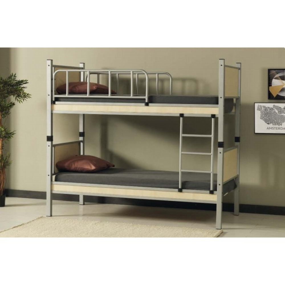 Avensis Meyra Çift Kişilik Ranza Gri 90x190 cm - 90 x 190 cm - Beyaz - Metalik - Gri Ranza Fiyatı