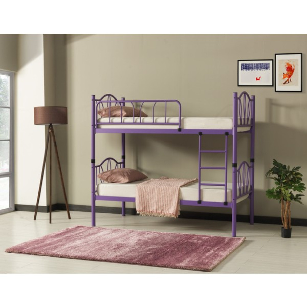 Avensis Papatya Çift Kişilik Ranza Lila 90x190x175 Cm - 90 x 190 cm - Mor Ranza Fiyatı