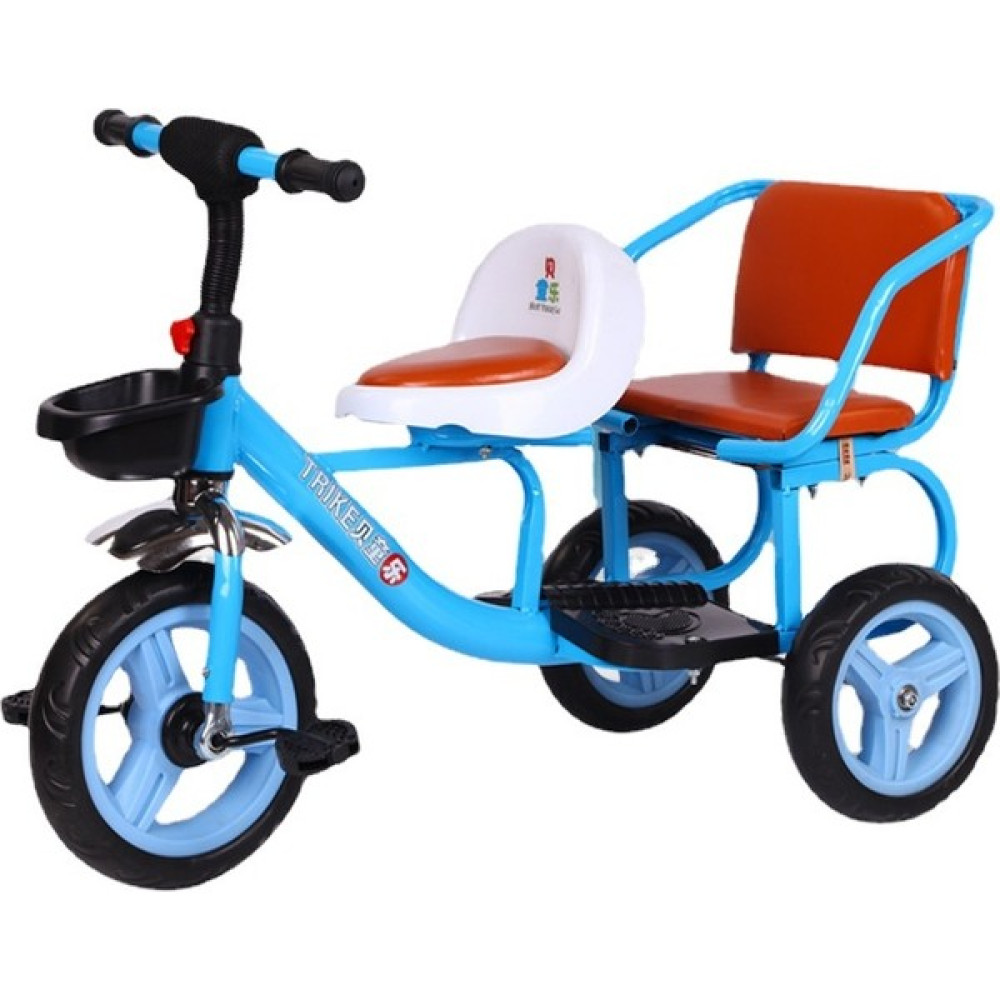 Averantis Çocuk Üç Tekerlekli Bisiklet Çift Pedallı Bisiklet Ikiz Bebek Bebek Bisikleti Insanları Taşıyabilir (Yurt Dışından) - Açık Mavi Açık Hava, Deniz ve Spor Oyuncakları Fiyatı