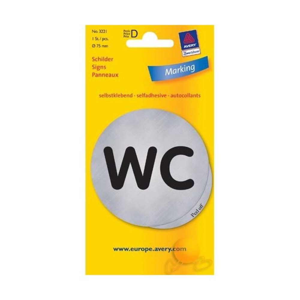 Avery Wc Yazısı Etiketi Gümüş 1 Adet - yanlış kod Oto Boyaları Fiyatı