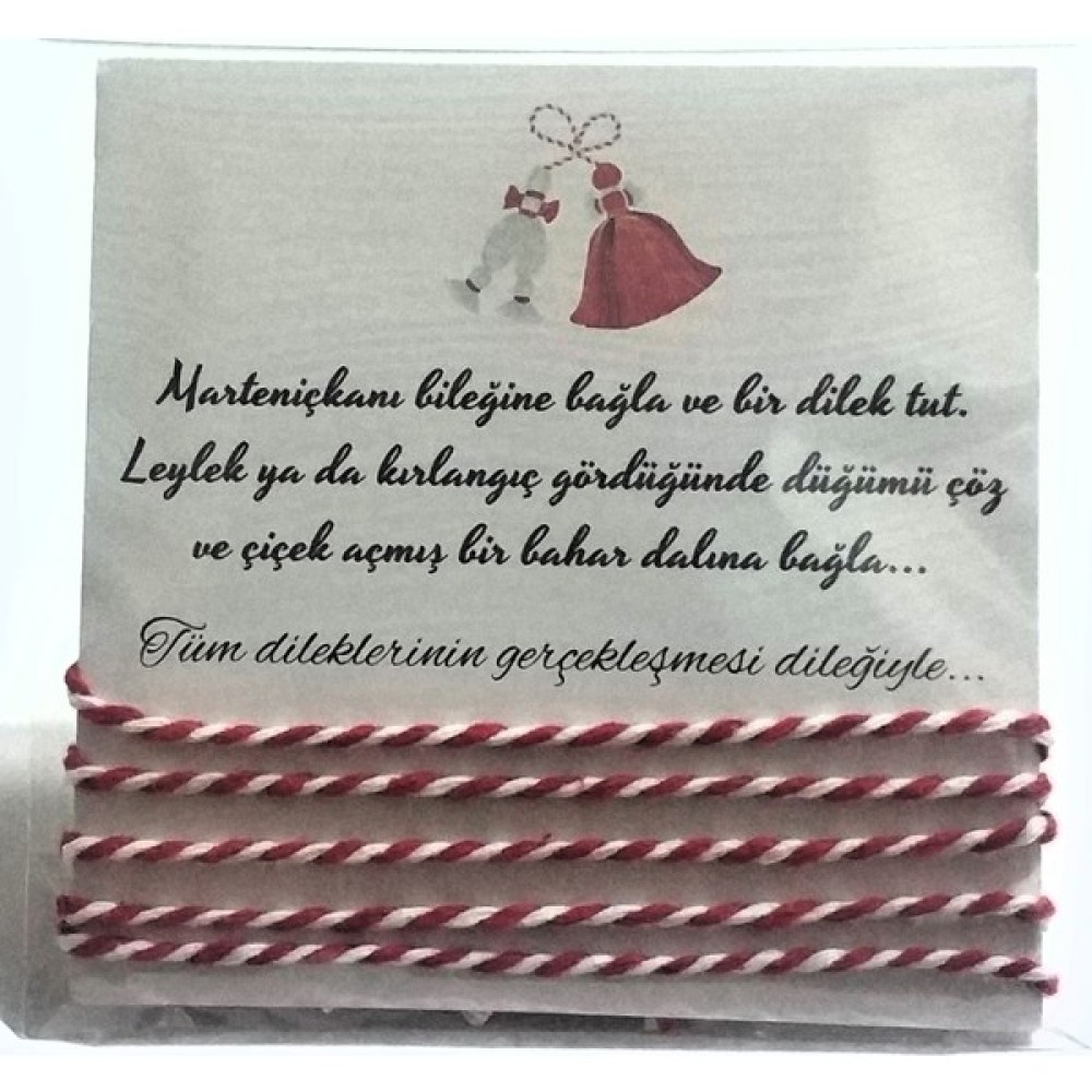 Avg Craft Marteniçka Bileklik Marteniçka Kırmızı Bileklik Beyaz Ip Saat ve Bileklik Aksesuarı Fiyatı