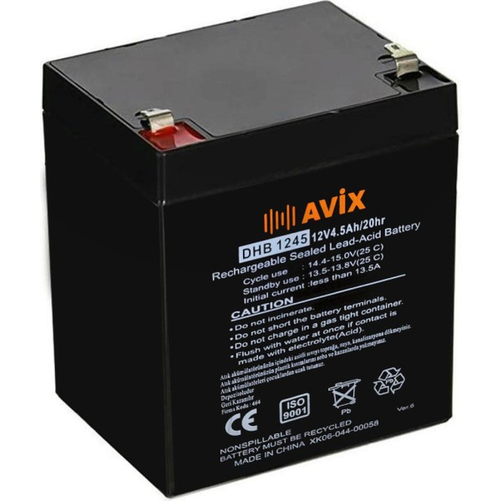 Avix Akü 12V 4.5A (9X7X10CM) Avix DHB-1245 Oto Boyaları Fiyatı